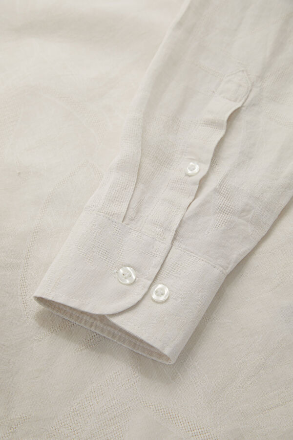 Relax Fit Off-White Men's Shirt 4