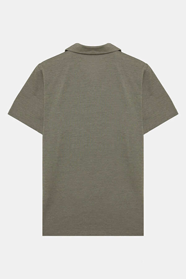 Relax Fit Light Green Polo Collar Men's T-Shirt 2