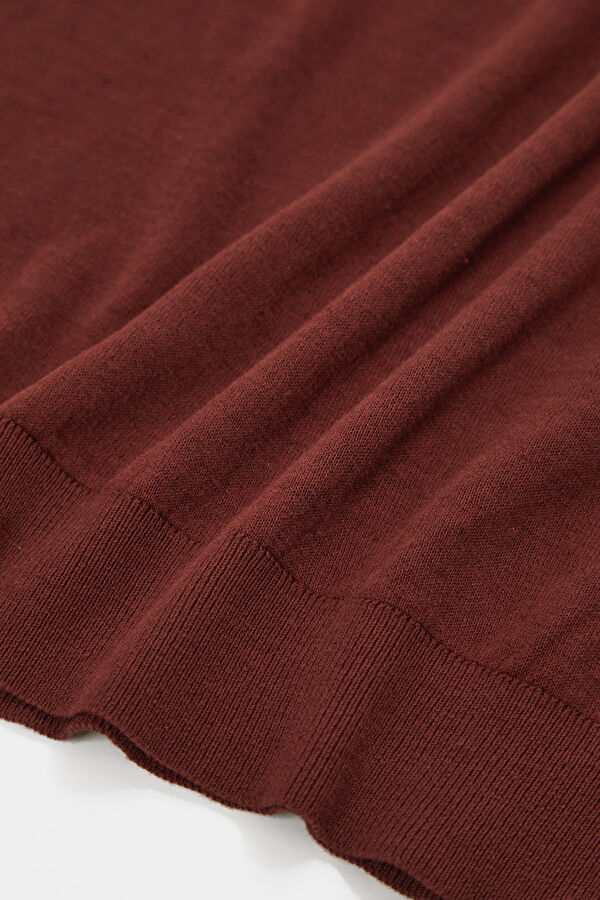 Relax Kalıp Kiremit Bisiklet Yaka Pamuk/Keten Erkek T-Shirt 4