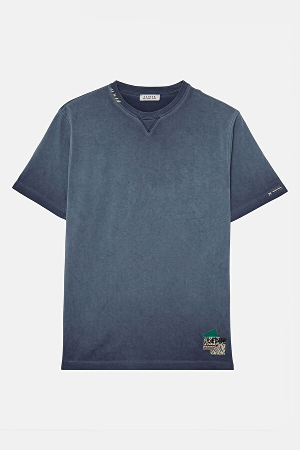 Relax Fit Navy Crew Neck Men's T-Shirt