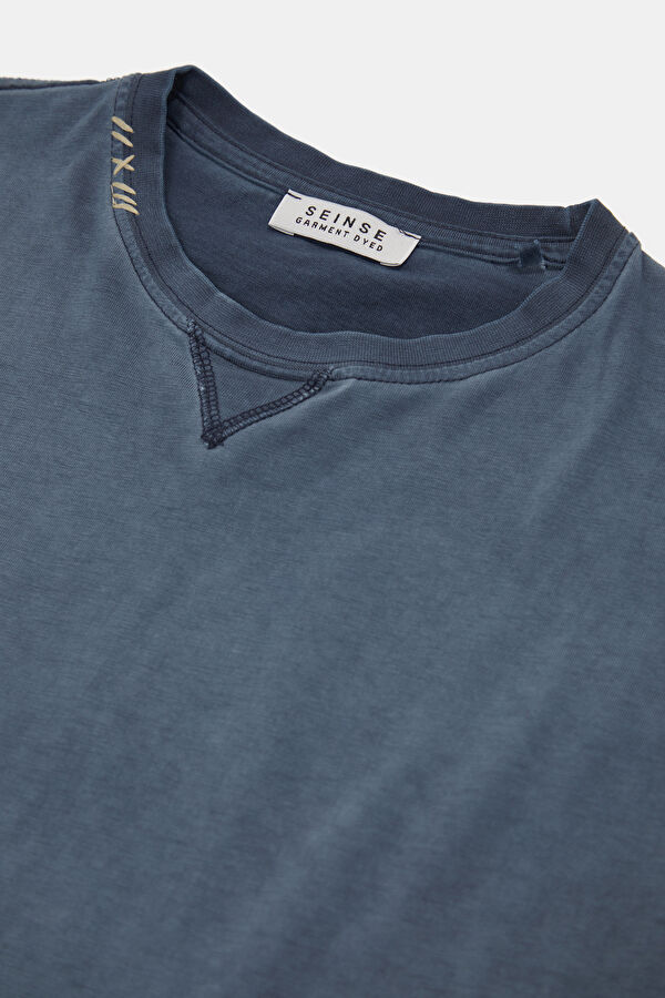 Relax Fit Navy Crew Neck Men's T-Shirt 3