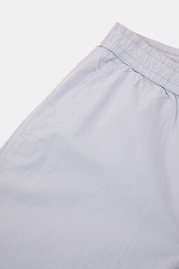 Lilac Cotton Elastane Men's Shorts 4