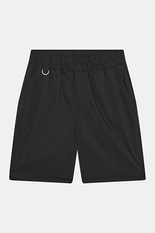 Black Cotton Elastane Men's Shorts