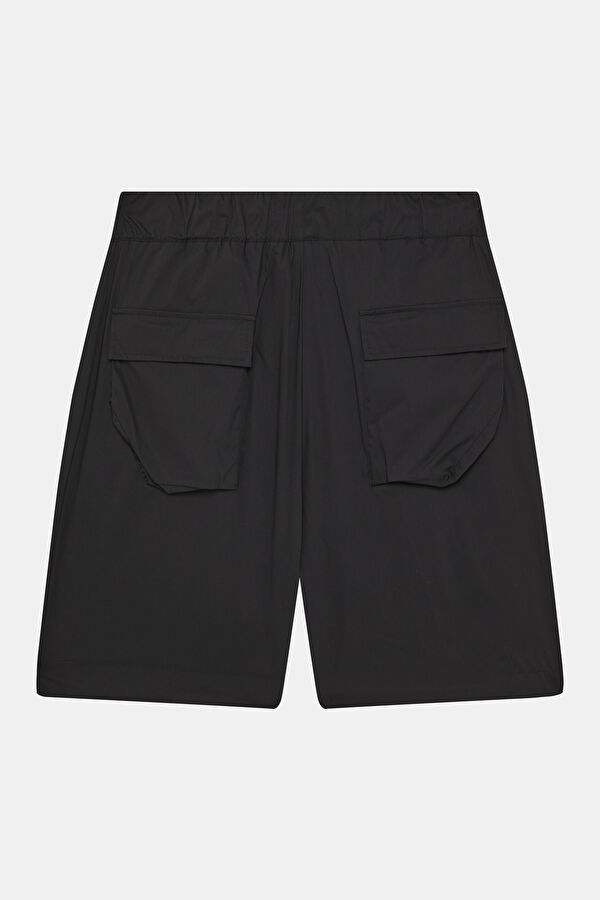 Black Cotton Elastane Men's Shorts 2