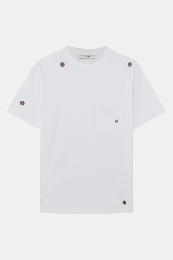 Relax Fit White Crew Neck Men's T-Shirt