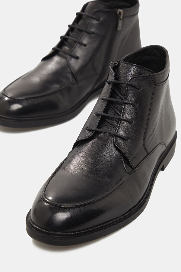 Black Leather Men's Boots 4