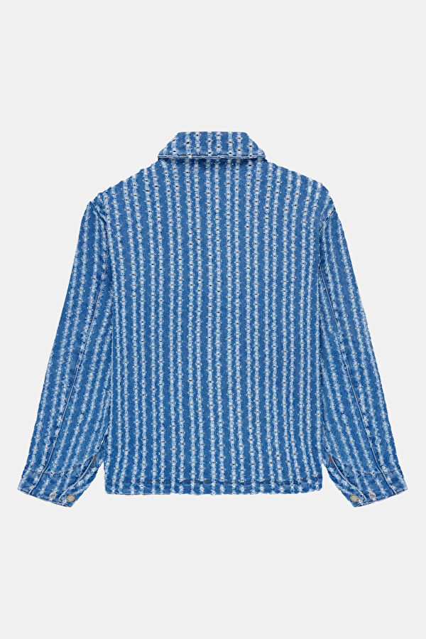 Blue Buttoned Women's Jacket 5