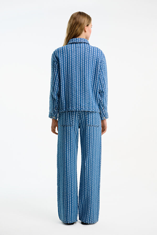 Blue Buttoned Women's Jacket 2