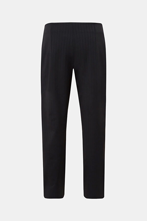 Relax Fit Black Straight Cotton Viscose Men's Pants 2