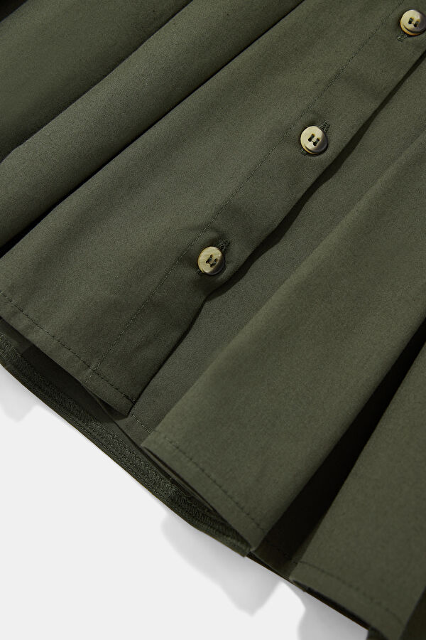 Khaki Strappy Women's Blouse 7