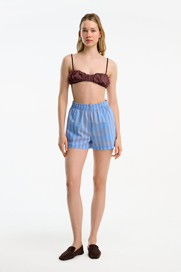 Multicolored Striped Women's Shorts