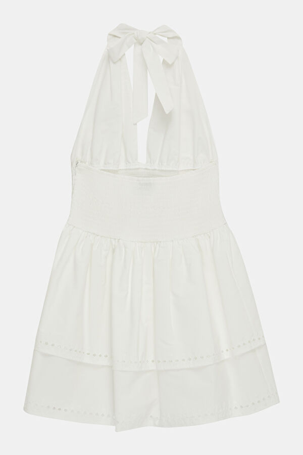 White Short Women's Dress 4