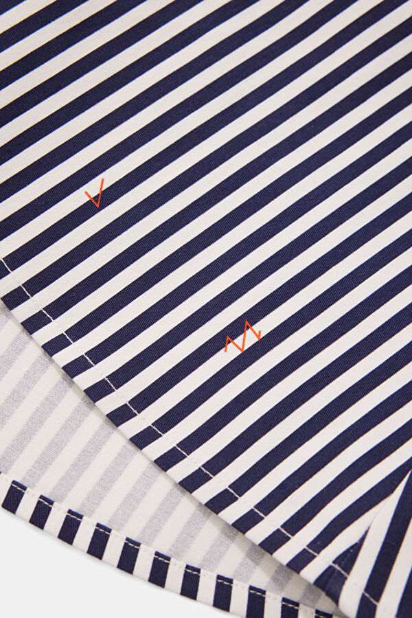 Navy Striped Strappy Women's Blouse 4