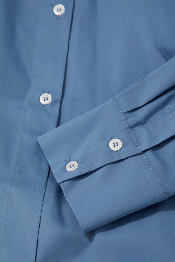 Blue Striped Women's Shirt 7