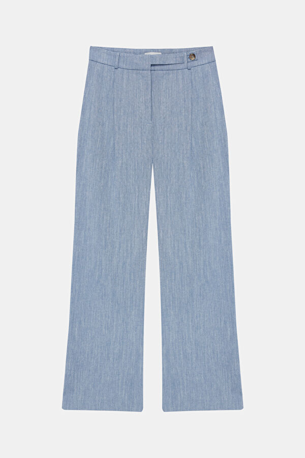 Mavi Wide Leg Kadın Pantolon