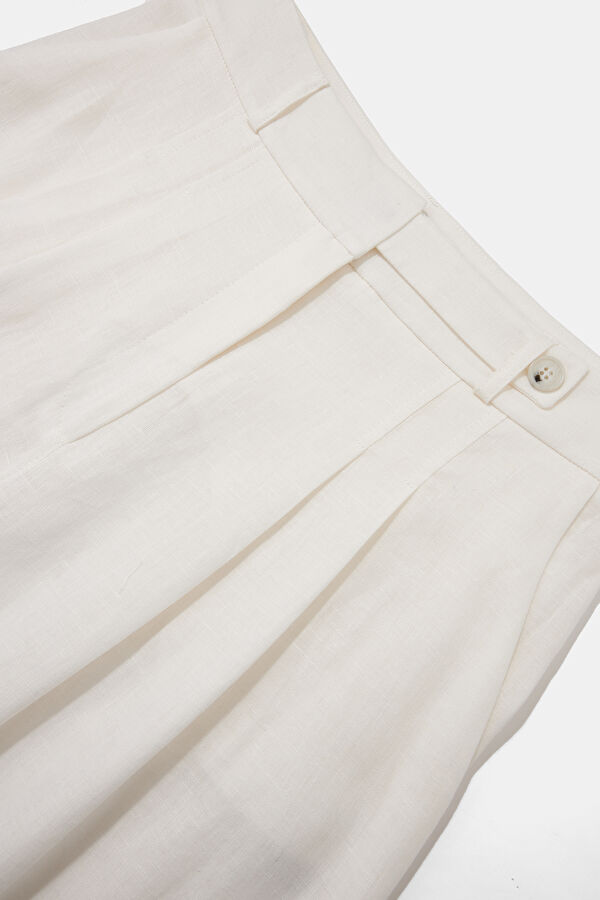Beyaz Wide Leg Pantolon 3
