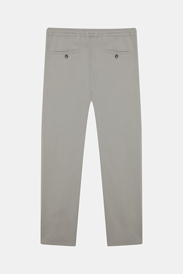 Gray Straight Leg Lyocell Men's Trousers 2