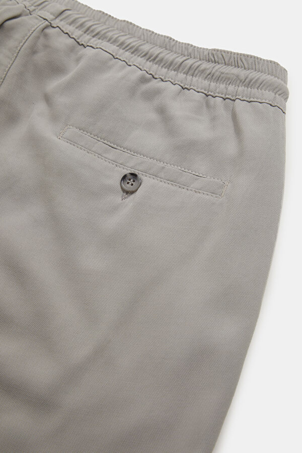Gray Straight Leg Lyocell Men's Trousers 4