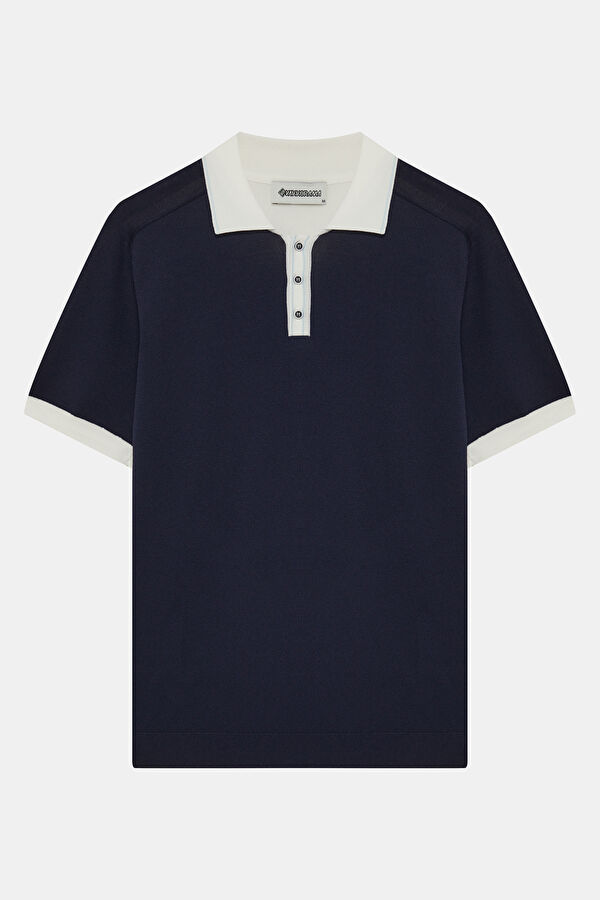 Ecru Polo Collar Men's T-Shirt