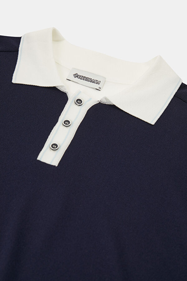 Ecru Polo Collar Men's T-Shirt 3