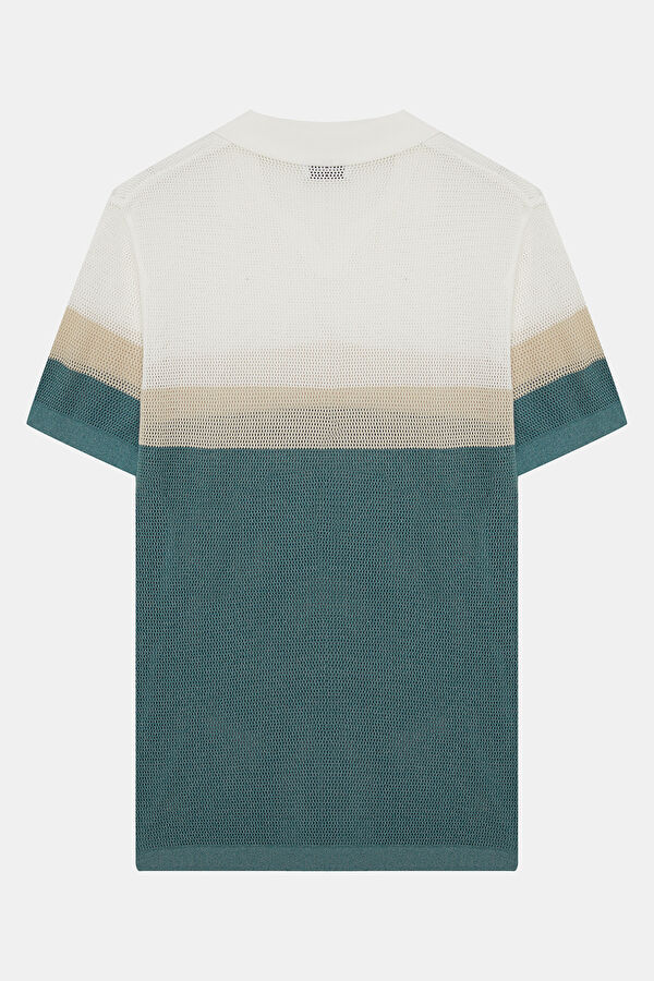Green Polo Collar Men's T-Shirt 2