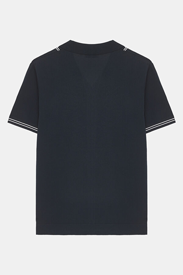Navy Regular Striped Patterned Men's T-Shirt 2