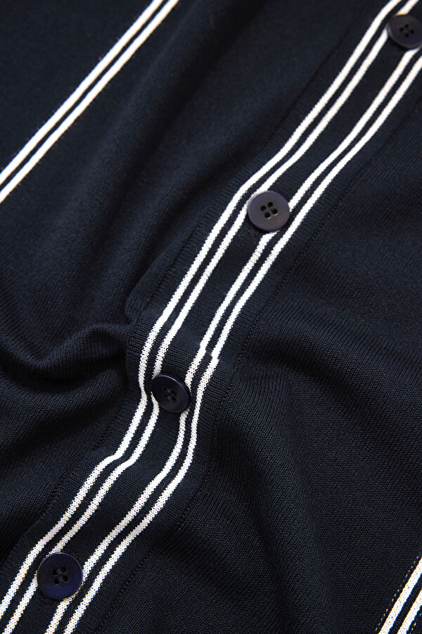 Navy Regular Striped Patterned Men's T-Shirt 4