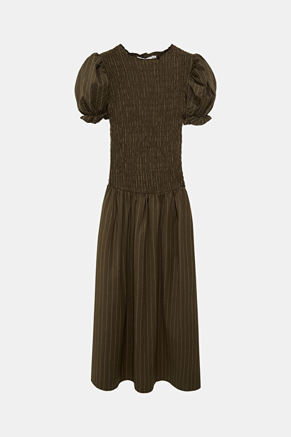 Brown Patterned Women's Dress