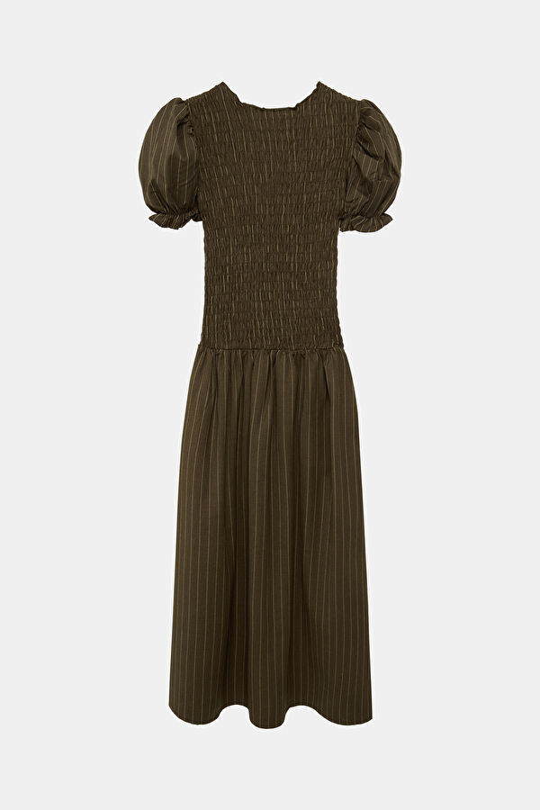 Brown Patterned Women's Dress 2