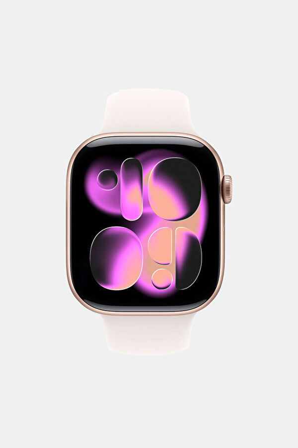 Watch Series 11 GPS 46mm Rose Gold Pembe Altın S/M MEV64TU/A