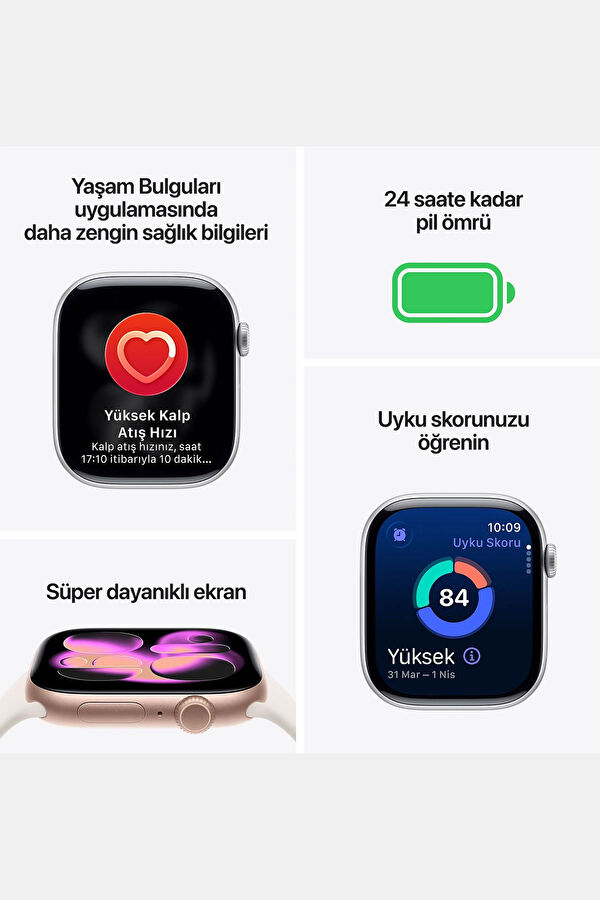 Watch Series 11&nbsp;GPS&nbsp;46mm&nbsp;Rose Gold Pembe Altın S/M MEV64TU/A 3