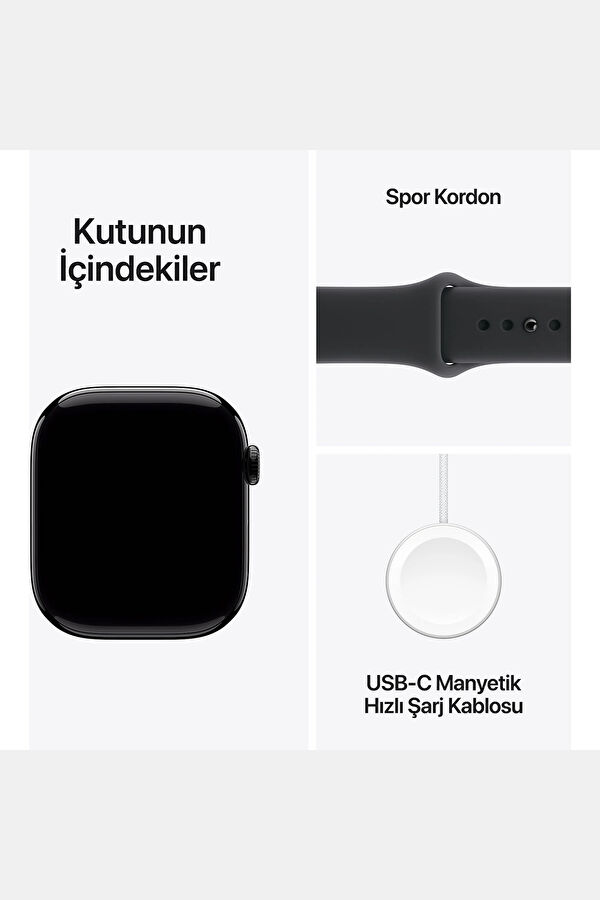 Watch Series 11 GPS 42mm Jet Black Aluminium Case with Black Sport Band - M/L MEQU4TU/A 8