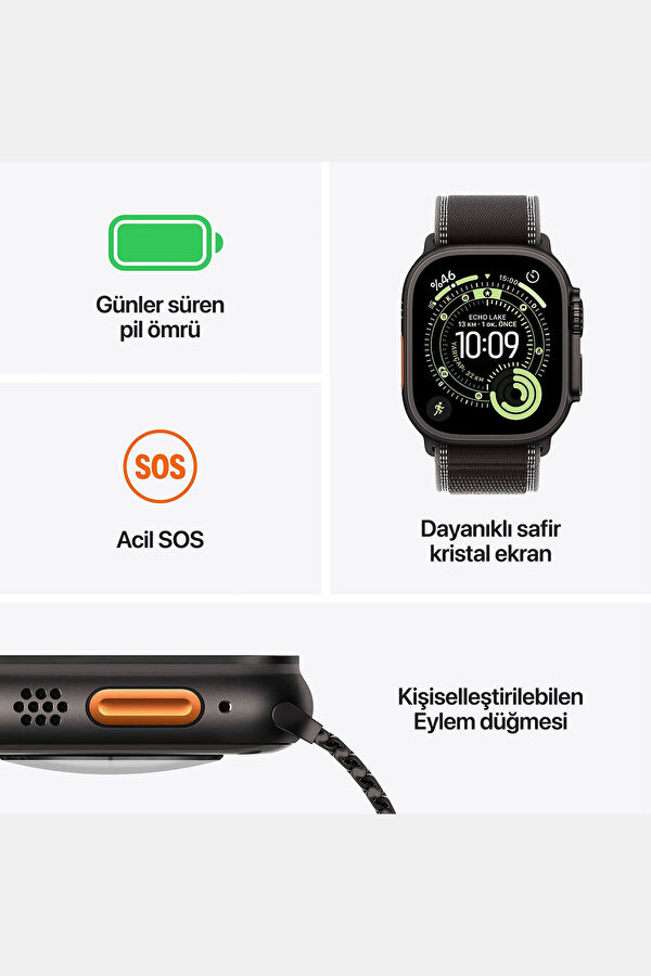 Watch Ultra 3 GPS + Cellular 49mm Black Titanium Case with Black Alpine Loop - Medium MF0V4TU/A 3