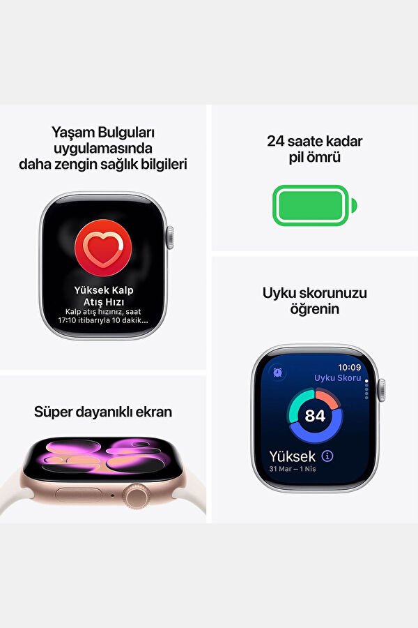 Watch Series 11&nbsp;GPS&nbsp;42mm&nbsp;Rose Gold Pembe Altın S/M MEU04TU/A 3