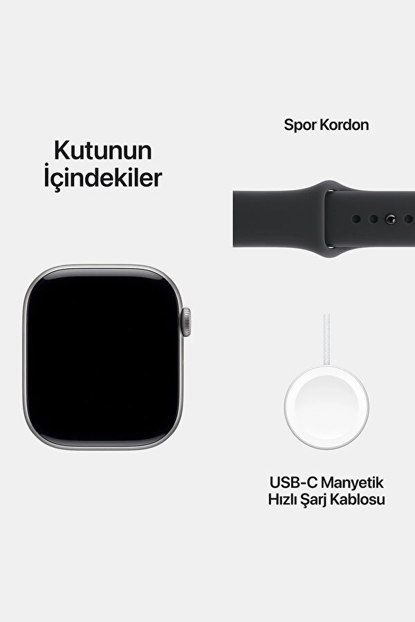 Watch Series 11 GPS 42mm Space Grey Siyah S/M MEQW4TU/A 8