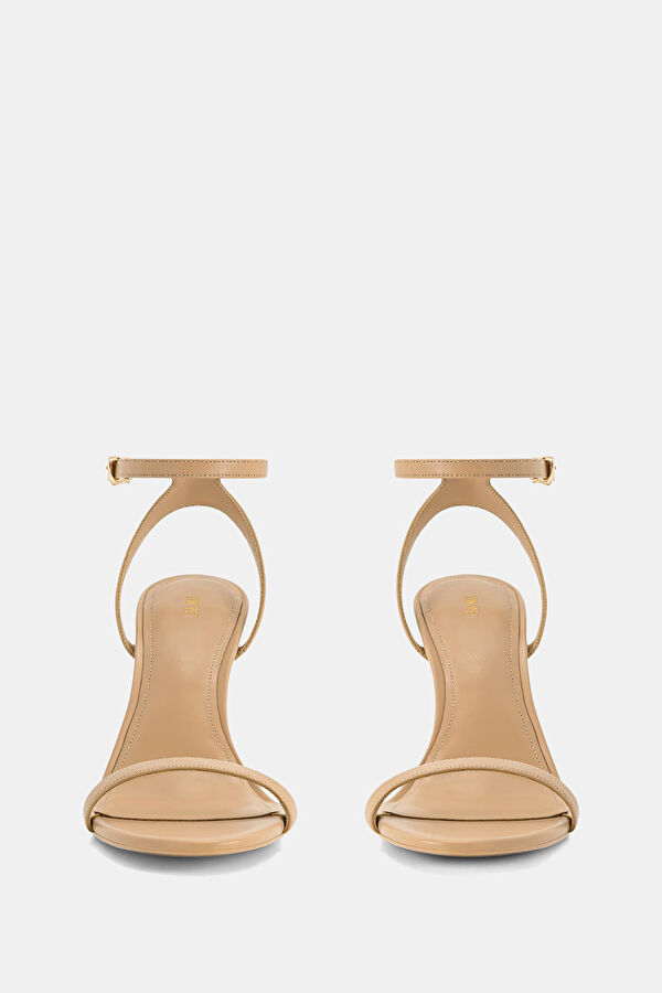 Alivia Gold Metal Heel Khaki Women's Shoes 3