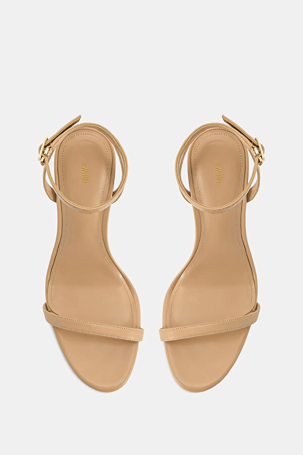 Alivia Gold Metal Heel Khaki Women's Shoes 4