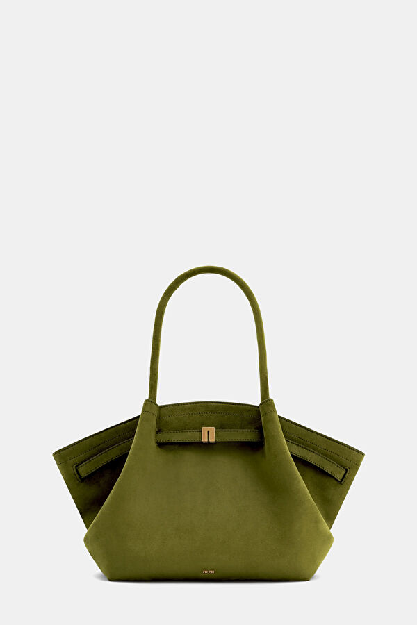 Hana Medium Faux Straw Tote Khaki Bag