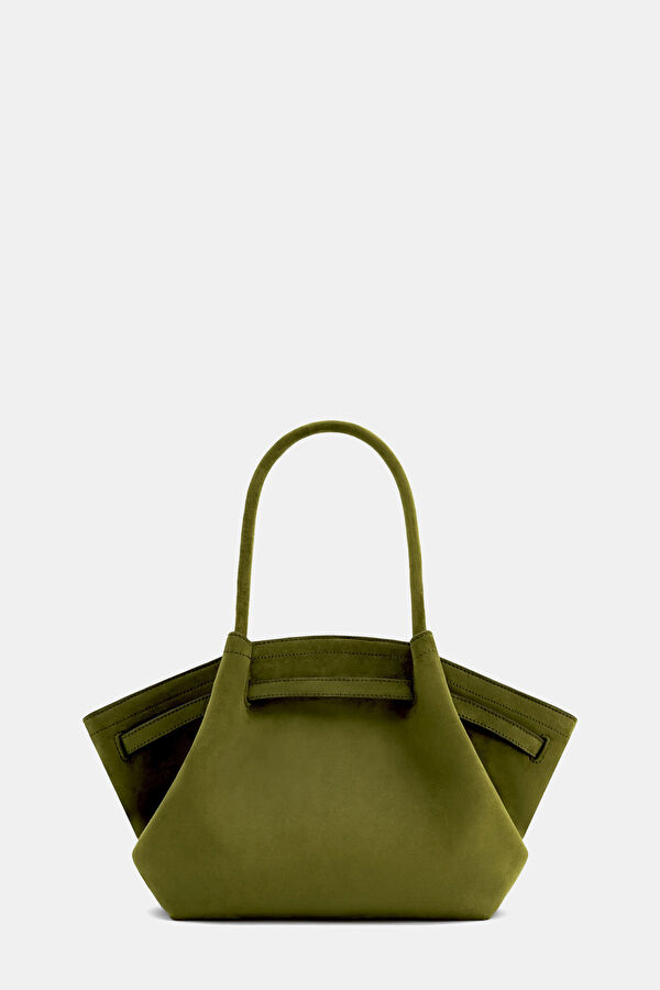 Hana Medium Faux Straw Tote Khaki Bag 2