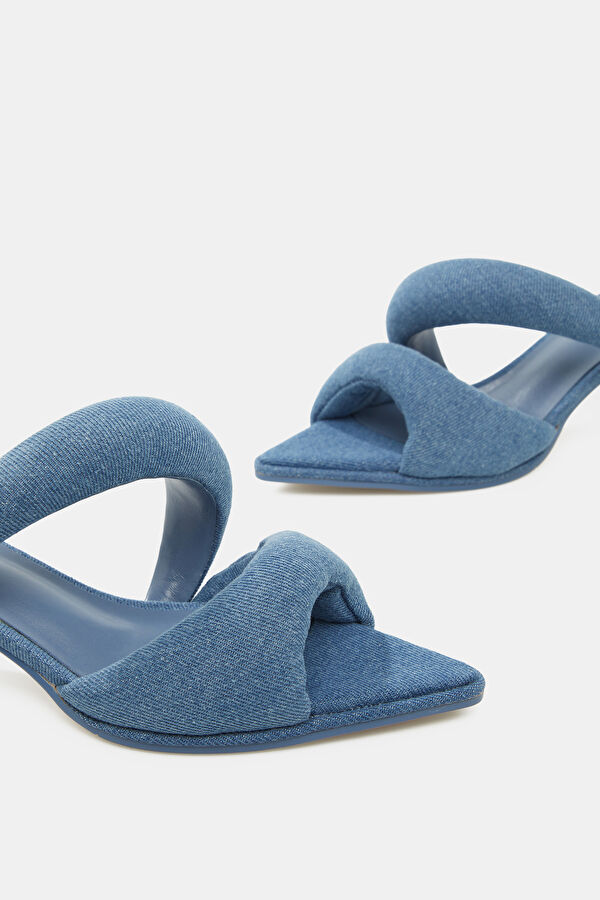 Sara Mule Denim Blue Women's Slippers 5