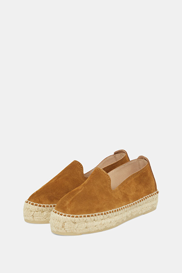 Double Sole Espadrilles Kahve Kadın Ayakkabı 2