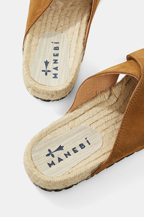 Crossed Bands Brown Men's Slippers 5
