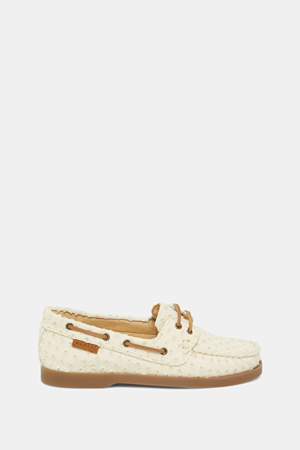 Krem Kadın Boat Shoes