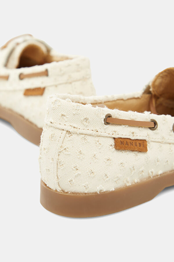 Krem Kadın Boat Shoes 5