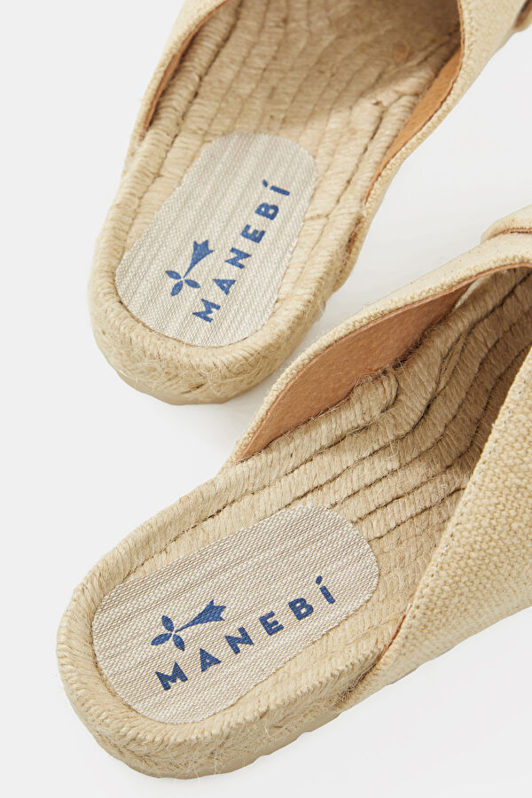 Crossed Bands Cream Men's Slippers 5
