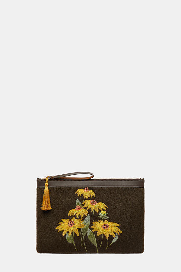 Sunflower Dark Brown Patterned Bag