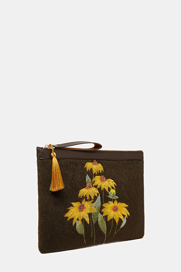 Sunflower Dark Brown Patterned Bag 2