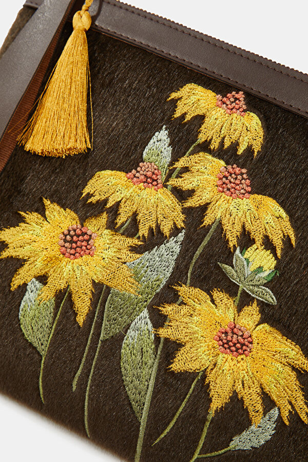 Sunflower Dark Brown Patterned Bag 4