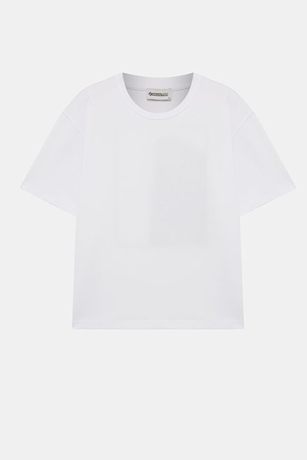 White Crew Neck Embroidered Men's T-Shirt