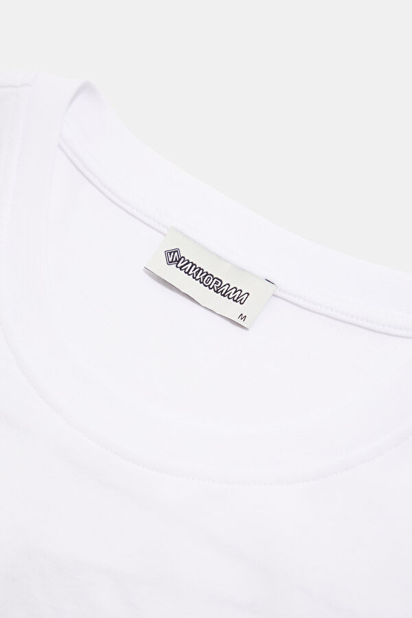 White Crew Neck Embroidered Men's T-Shirt 3